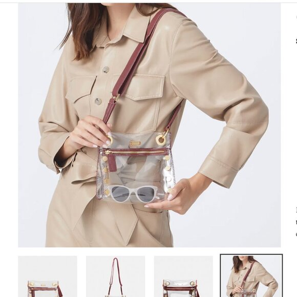 Hammitt Tony Small - Clear - Crimson - NWT - Picture 2 of 10